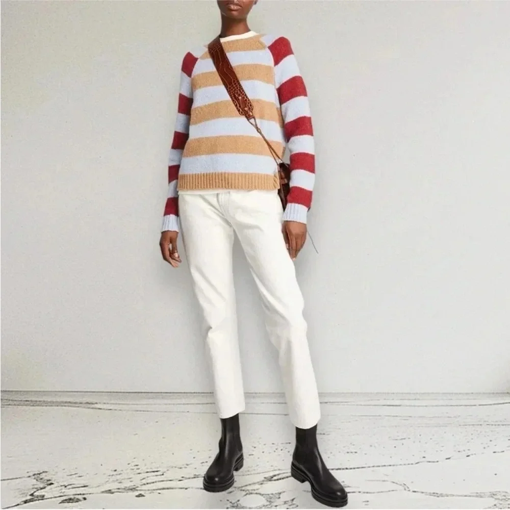 Striped Weekend Max Mara MaxMara geo Alpaca Longsleeved Crewneck Sweater - Picture 3 of 6